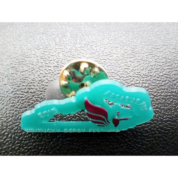 2015 Kentucky Derby Festival Pegasus Pin Collectible Lapel Pin Teal & Red Design - Picture 7 of 13